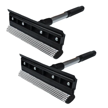 

2 Pcs Detachable Anti Slip Glass Wiper Long Handle Washing Sponge Head Soft Manual Tool Bathroom Window Cleaning Car Windshield
