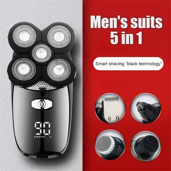 

5 In 1 4D Multifunction Electric Shaver For Men Beard Trimmer USB Rechargeable Razors Beard Machine Hair Clipper Trimmer