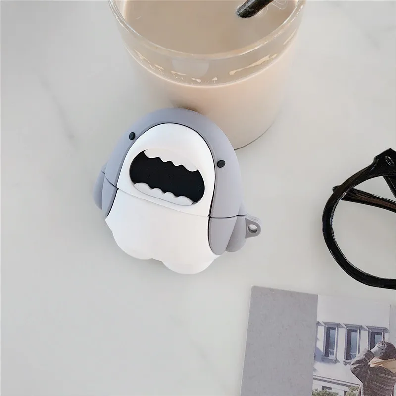 3D мультфильм акула ударопрочные чехлы для наушников Apple Airpods pro 1/2/3 силиконовый