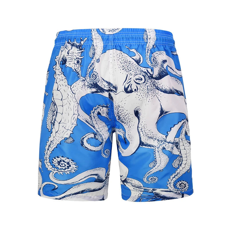 Promo Swimming Shorts with Seahorse Pattern Imprinting Men's Beach Shorts Comfortable and Fashion Beachwear Quick-dry Surfing Briefs
