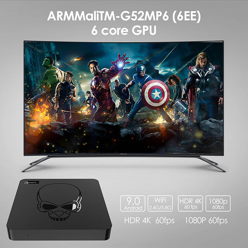 60fps HDMI 4K DDR4 Bluetooth 4,1 4GB 64GB tv Box 2,4G wifi Amlogic S922X USB Android 9,0 Голосовое управление дома