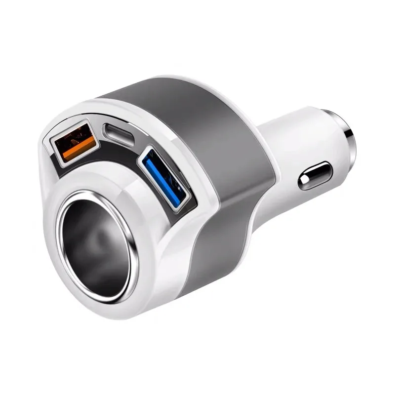 Автомобильное зарядное устройство QC3.0 Быстрая зарядка USB зарядное устройство type C мобильный телефон 3 порта Смарт Универсальное зарядное устройство для samsung Xiaomi Iphone