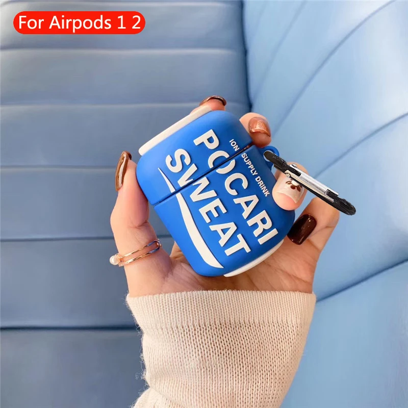 Милый беспроводной чехол для наушников с Bluetooth для apple airpods 2, силиконовая Мягкая коробка с рисунком молочного чая, аксессуары для airpods - Цвет: 589
