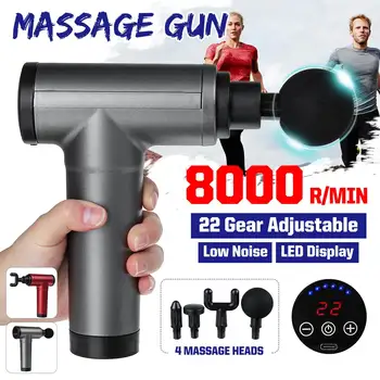 

22-Gears LED Display Muscle Massager Gun Deep Muscle Therapy Slimming Shaping Muscle Pain Relief Relaxation 8000R/MIN