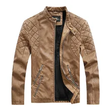 Мужские кожаные куртки высокого качества классический мотоцикл куртка мужская плюс куртка из искусственной кожи Мужская Весна