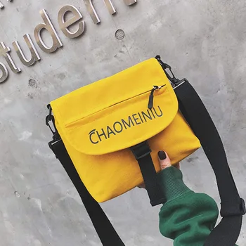 

Korean Popular Canvas Bag Women's Crossbody Student Shoulder Bag 2020 New Women Phone Pocket Small A795