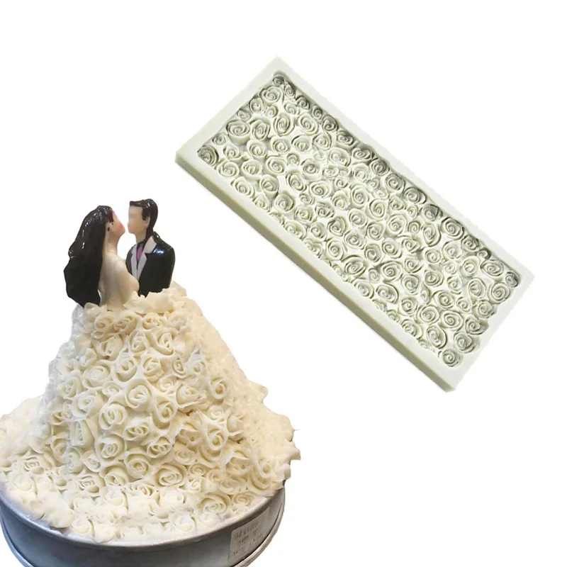 

Rose Cake Mold Piped Swirl Border Mold Fondant Cake Decorating Tool Wedding Silicone Cake Mold Sugarpaste Chocolate Flower Paste