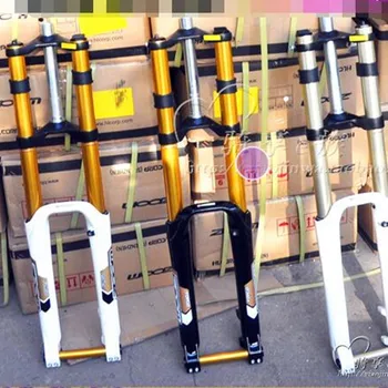

Locking Shocking Fork Magnesium Alloy Moutain Bike Fork 20mm Downhill Bike 26" Disc Brake 180mm Travel Suspension Fork