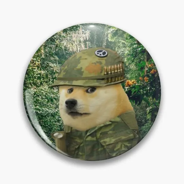 U S Marines Vietnam War Doge Soft Button Pin Badge Cartoon Brooch