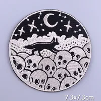 Shop Embroidered Patches for Clothing | Iron-On Stickers: Lantern Man, Skull Biker Stripes, and More | Buy Jackets Patches Online - Image 6