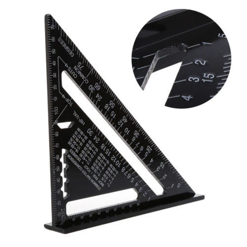Triangle Angle Protractor Aluminum Alloy Carpenter Layout Measuring Ruler /Neu Triangle Angle Protractor Aluminum Alloy Carpenter Layout Measuring Ruler /Neu