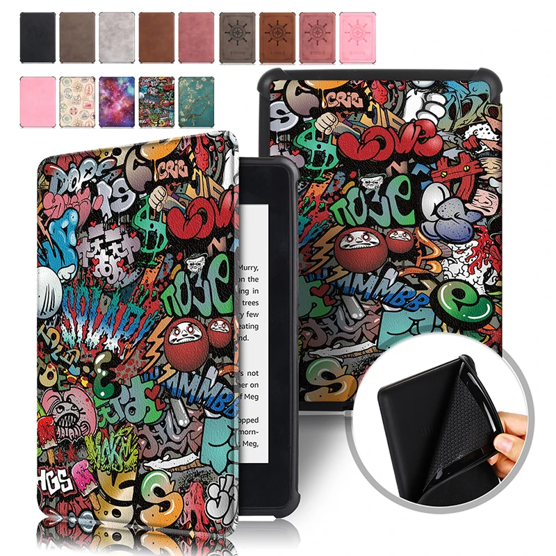 Чехол для Amazon Kindle Paperwhite 4 10th Gen с откидной крышкой принтом Smart Cover из искусственной