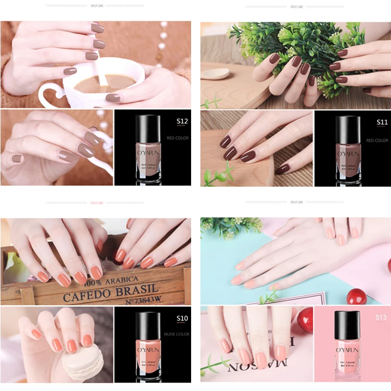 

41 Colors Tearable Watercolor Ink Nail Quick-Drying Nail Polish Gel 8ml Smoke Effect Magic Smudge Foam DIY Nail Polish TSLM1