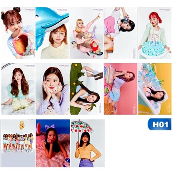 

13Pcs/set Kpop IZONE Lomo Crystal Card Sticker IZ*ONE 3rd Mini Album Oneiric Diary Album Poster HD Photocard Sticker