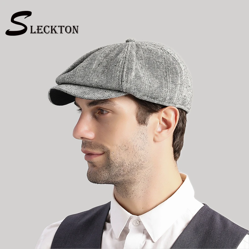 SLECKTON boinas Peaky Blinder para hombre, de Tweed de buena calidad, a la moda, visera|Boinas para hombre| AliExpress