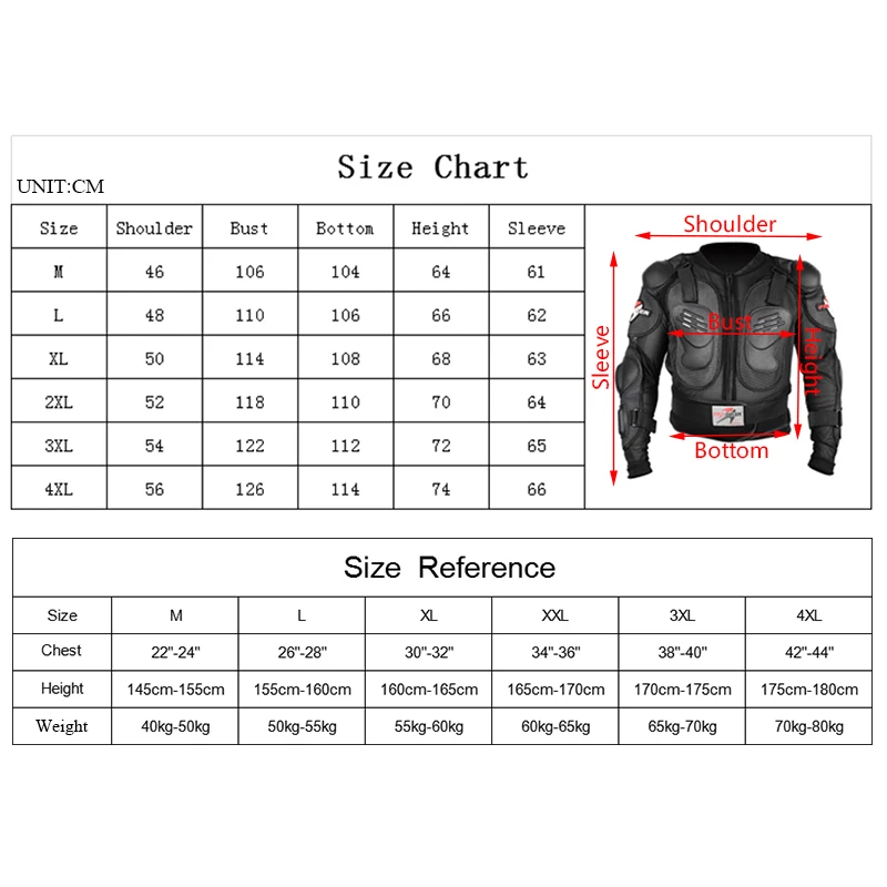 Motorcycle Full Body Armor Protection Jackets Motocross Racing Clothing Suit Moto Riding Protectors Turtle Jackets For Men Women
