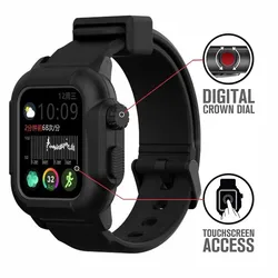 Boîtier étanche + bracelet pour Apple Watch, 44mm 40mm iWatch 42mm, couverture de protection complète lumineuse + bracelet Apple watch 5 4 3 SE 6 