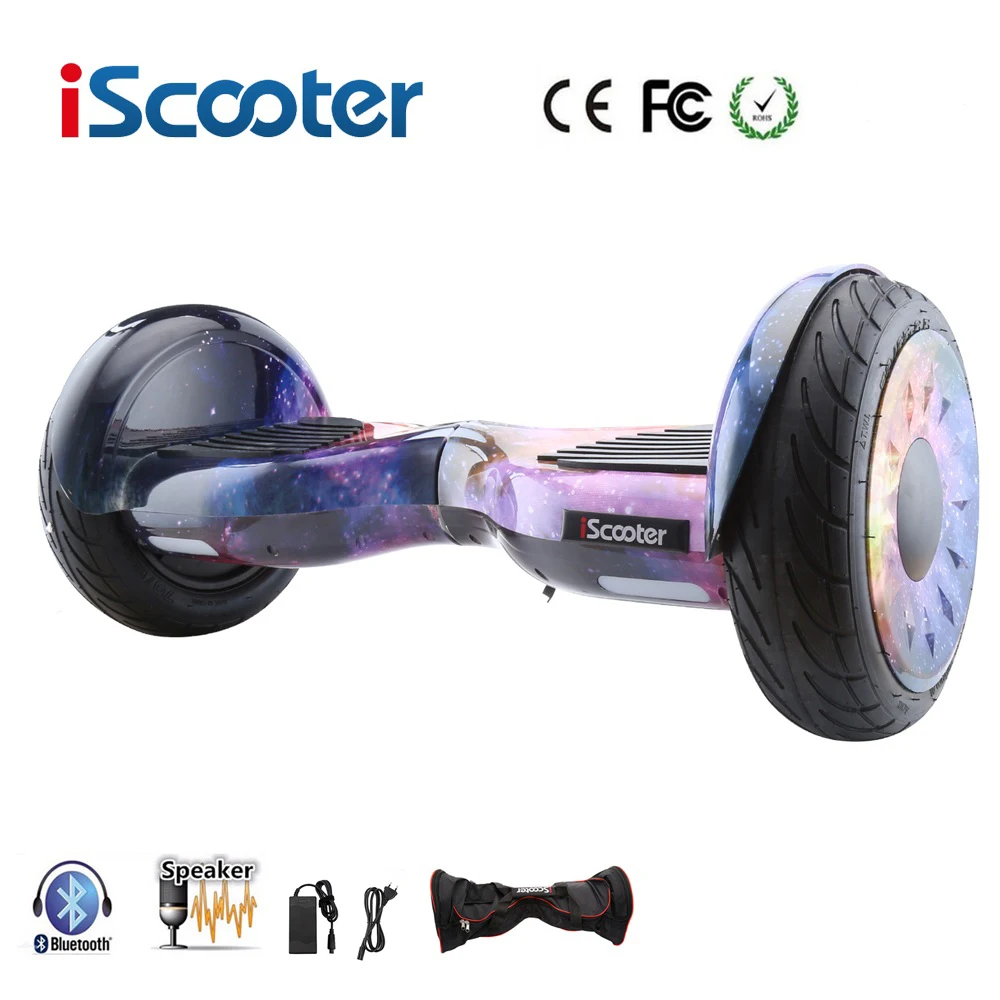 iScooter Ховерборд 10 дюймов двухколесный умный самобалансирующийся скутер электрический скейтборд с Bluetooth динамиками giroskuter - Цвет: Бургундия
