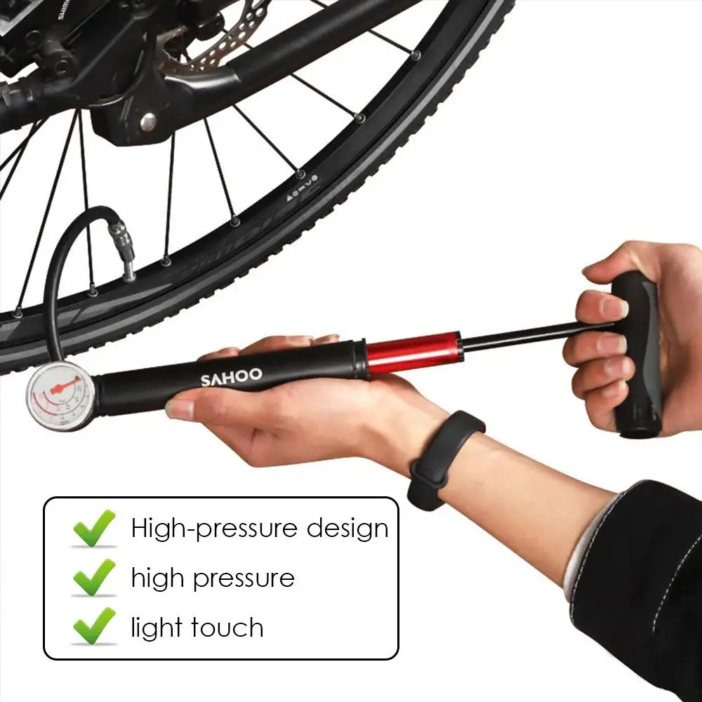 Bike Pump Mini Bicycle Pump With Pressure Gauge 120 PSI Hand Cycling ... - Bike Pump Mini Bicycle Pump With Pressure Gauge 120 PSI HanD Cycling Pump Presta AnD SchraDer