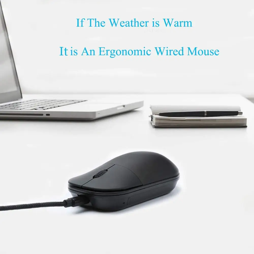 Проводная эргономичная металлическая USB мышь с подогревом для рук, интеллектуальное управление температурой, теплые мыши для настольного компьютера, ноутбука