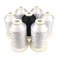 Sanbest 5000M Polyester Embroidery Thread 120D/2 – High Tenacity Solid Black & White Sewing Thread for Machine & DIY - Image 2