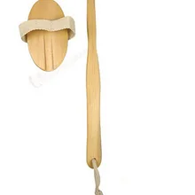 Натуральная щетка для ванны из натуральной щетины Длинная Деревянная Ручка щетинки мягкие волосы тереть обратно душ щетка удалить роговой Массажная щетка