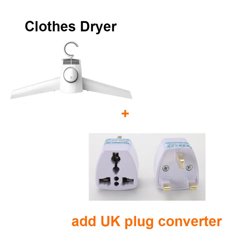 Clothes Dryer UK Xiaomi Mijia Smartfrog Портативная сушилка стабильная поддержка вешалки складная сушилка вешалка для одежды обувь нагреватель электрическая сушилка - Цвет: Clothes Dryer UK