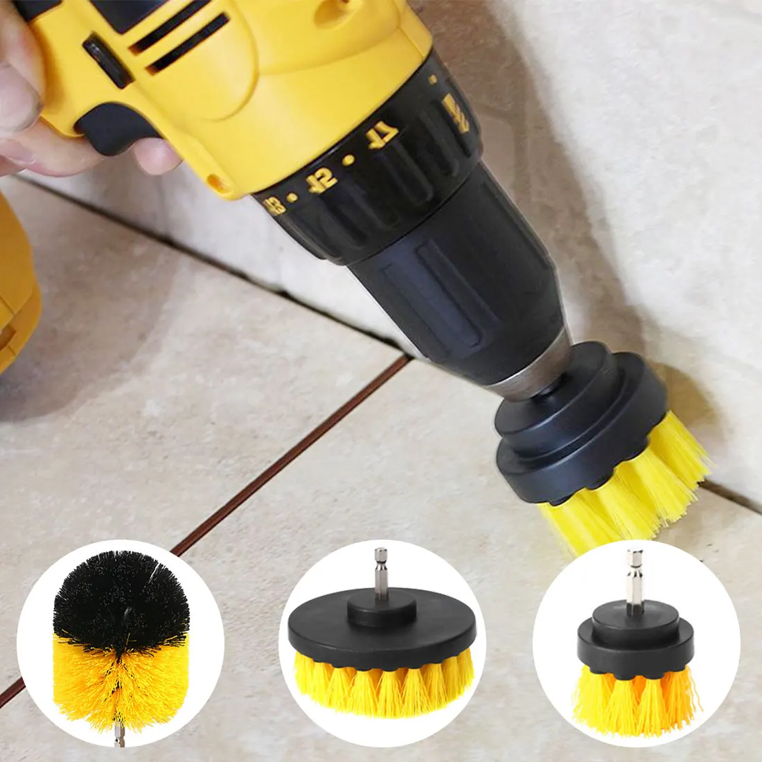 22 pcs Power Scrubber Brush Set Attachment Kit For Bathroom Drill Plastic Round Scrubber Brush Power Scrub Brush|Cleaning Brushes| - AliExpress