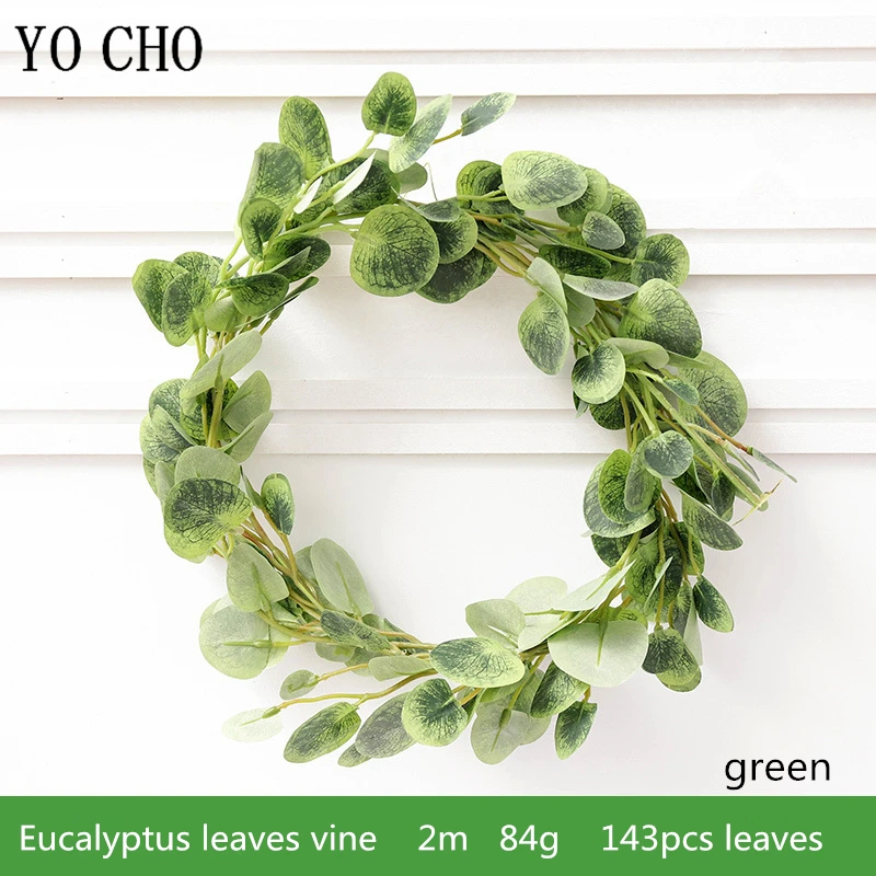 18253-2m-q-green 2米尤加利叶藤条绿色