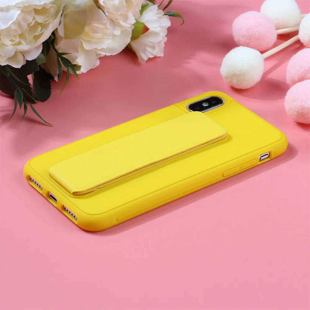 KISSCASE однотонный чехол для телефона iPhone 6 7 8 X XS XR 7Plus 8Plus Fundas Capa кронштейн, чехол для телефона для iPhone XS MAX Capinhas