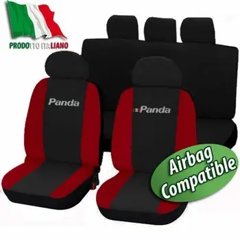 

COPRISEDILI AUTO FIAT PANDA DAL 2012 BICOLORE NERO-ROSSO