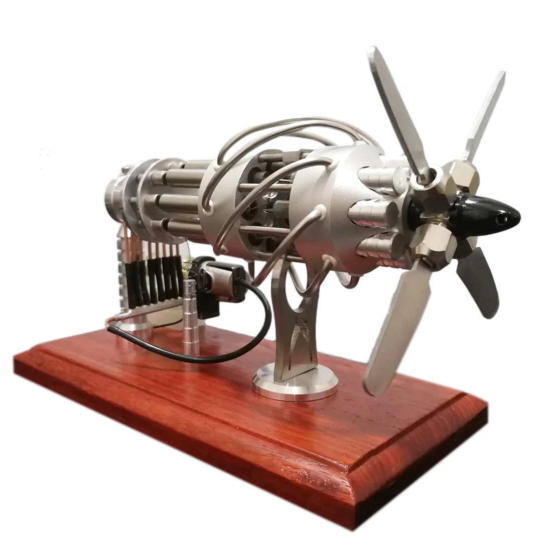 

Surwish 1 Set 16 Cylinder Stirling Engine Model Swash Plate Glass Hot Cylinder Engine Model Kit