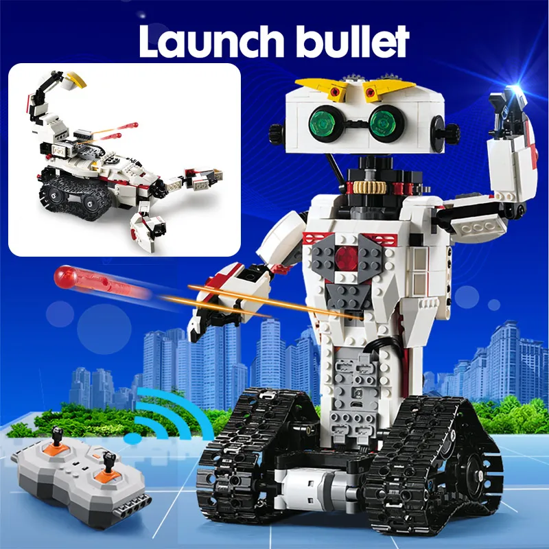 710 шт 2 в 1 RC Трансформация Робот строительные блоки креативная модель MOC