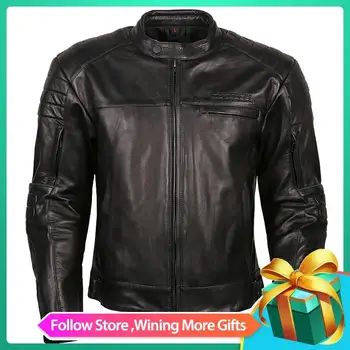 

New Summer Air Motoboy Professional Cow Leather Jacket Warm Motorcycle Bike Tour Riding Jacket Coat For 4 seasons CE Protectors