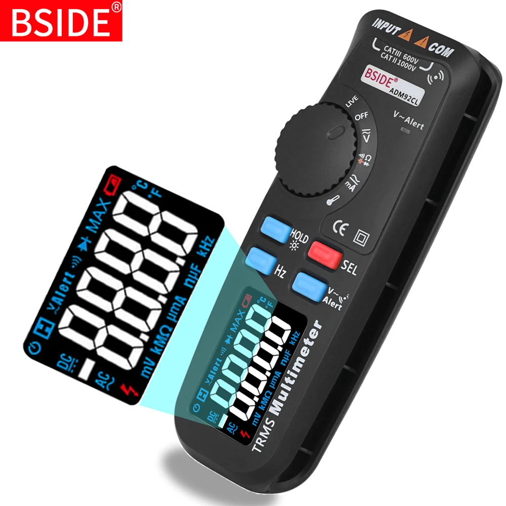 Цифровой мультиметр BSIDE Pocket с цветным ЖК дисплеем Автоматический диапазон