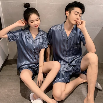 

Pajamas for women Ice silk sleepwear PLUS size Sexy Silk Summer Sleepwear women sexy sleepwear Women Pajamas Men Negligee