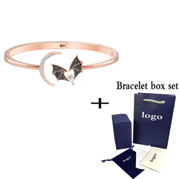 

Exquisite New PROSPERITY Bracelet Rose Gold Lucky Bat Crystal Fashion Style Women's Bracelet Simple Wild Jewelry Romantic Gifts