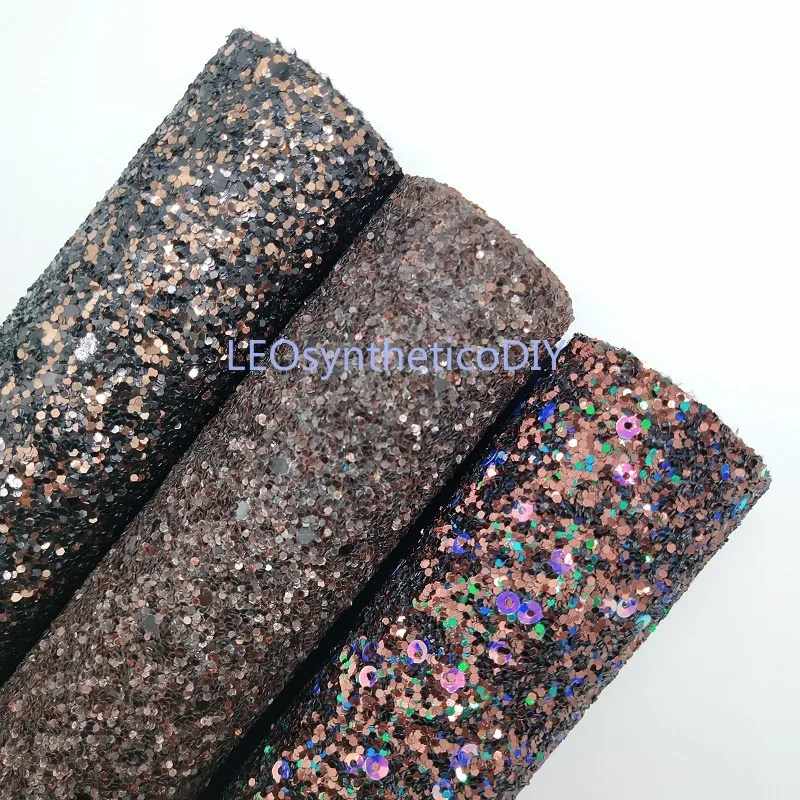 

Mini Roll 30x134CM Glitter Fabirc, Chunky Glitter Leather, Glitter Leather Roll For Making Bows LEOsyntheticoDIY SK125