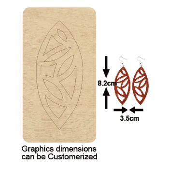

Hollow Out Leaves Eardrop Water Drops Earrings Wooden Dies Suitable for Common Die Cutting Machines on the Market