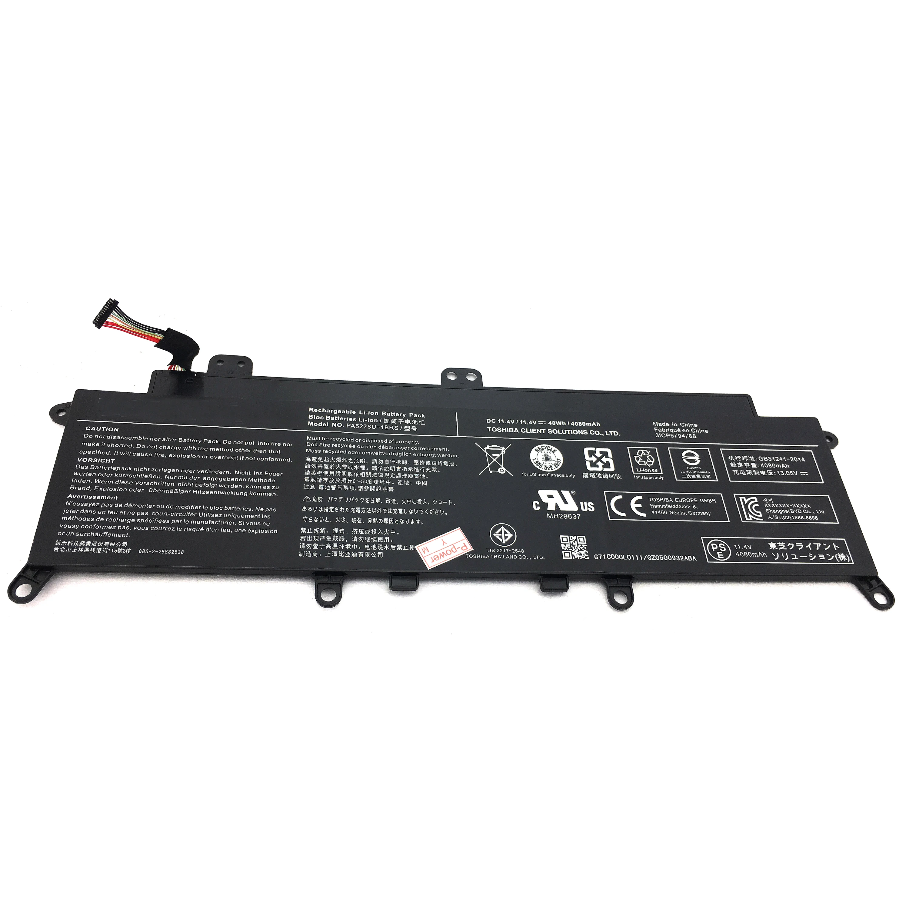 Genuine Original 48Wh PA5278U-1BRS 3ICP5/94/68 Laptop Battery For