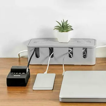 

Cable Tidy Box Case Wire Cable Management Socket Safety Storage Organizer Socket