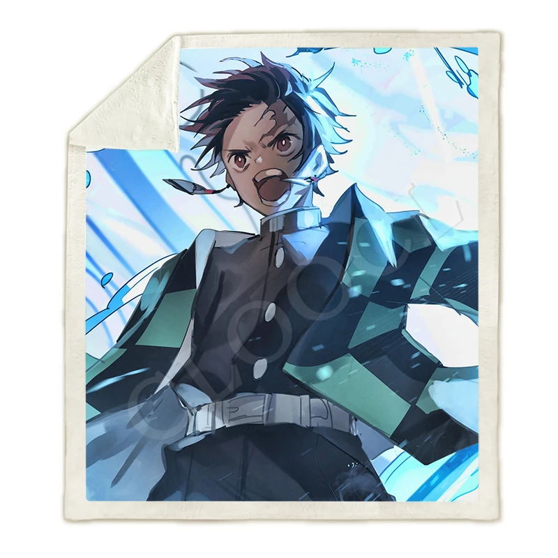 Blanket 10 Аниме демон убийца Kimetsu No Yaiba одеяла 3D принт Мода диван путешествия для подростков мужчин и женщин постельные принадлежности пледы одеяла плюшевое одеяло - Цвет: Blanket 10