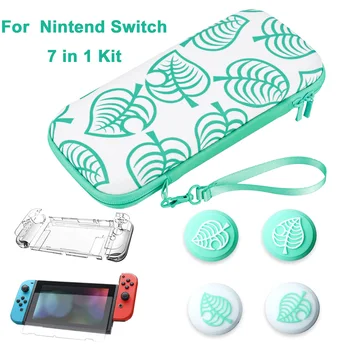 

NEW For Nintendo Switch Storage Bag for Animal Crossing Protective Hard Case Drop-Resistant Mobile Console Bag 7 in1 Accessories