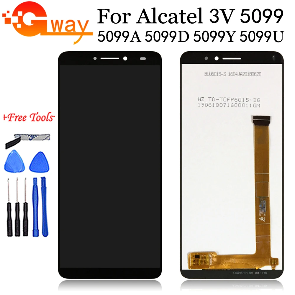ЖК дисплей с дигитайзером на сенсорной панели для Alcatel 3V 5099 5099A 5099D 5099Y 5099U 6 0 дюйма