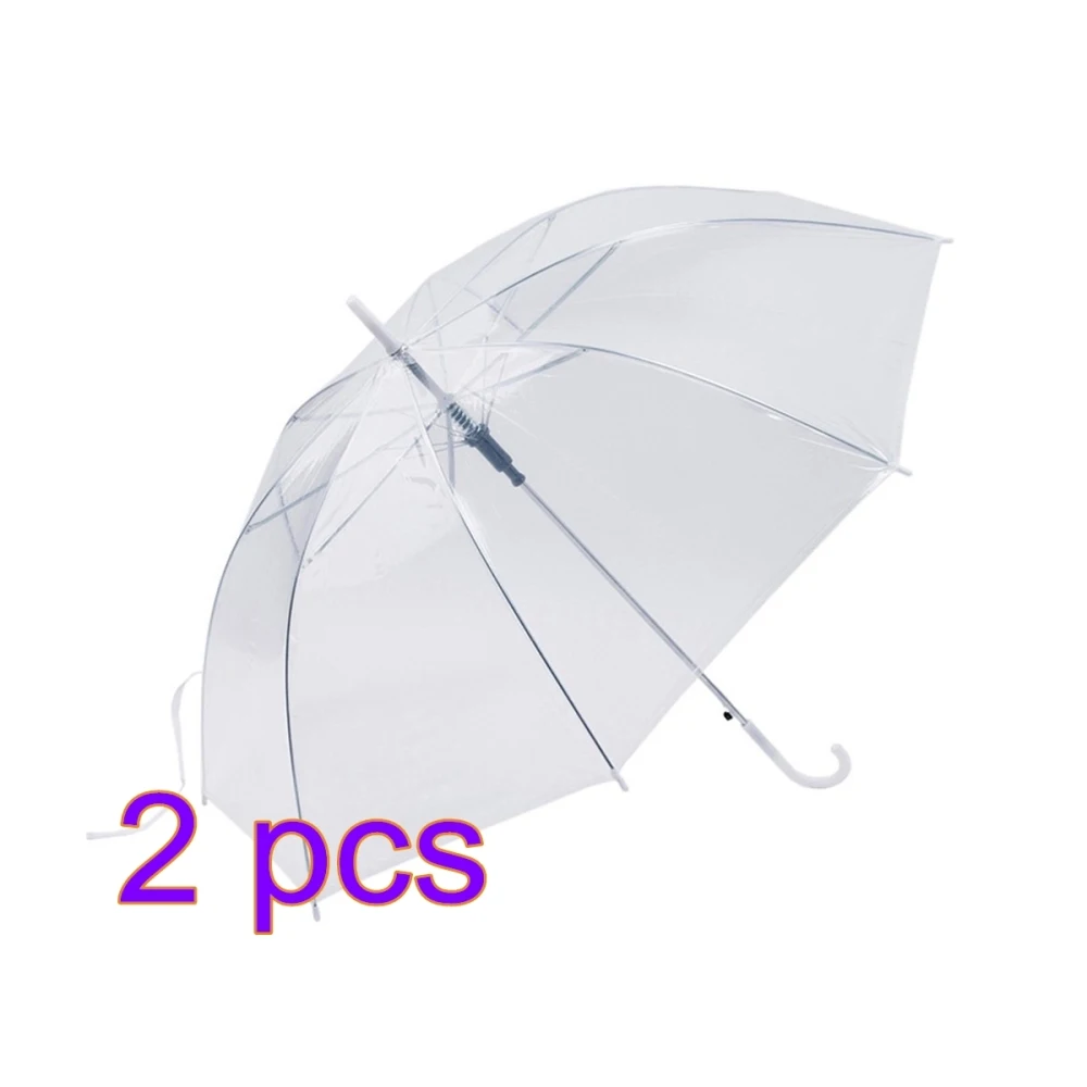 

Fashion Transparent Clear Automatic Umbrella Parasol For Wedding Party Favor Umbrella Umbrella Parasol Female Semi-automatic