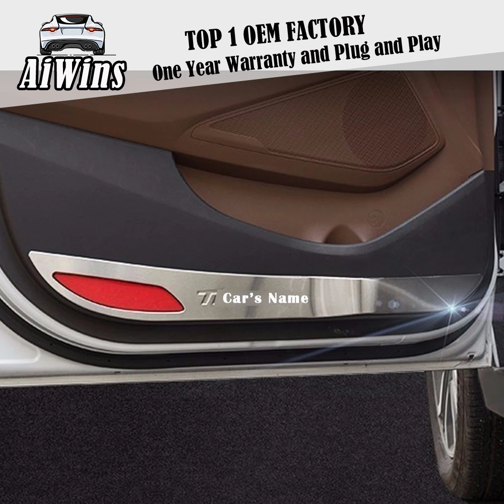 Aiwins для hyundai Tucson 3rd автомобиль из нержавеющей стали двери анти-кик Pad двери защитная крышка украшения автомобиля-Стайлинг