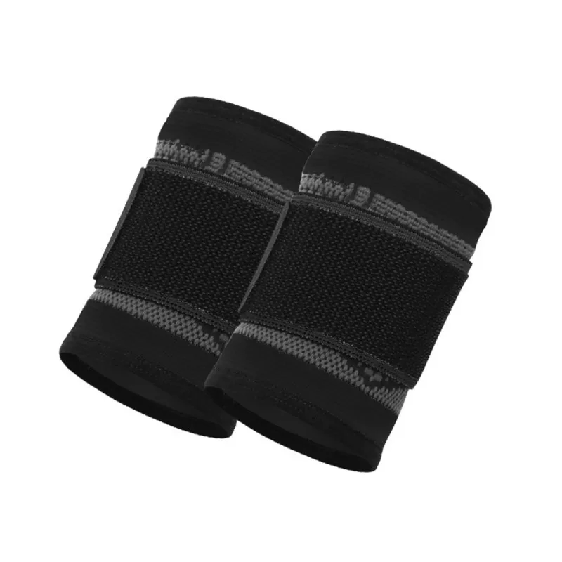 1 пара поддержка запястья фитнес тяжелая атлетика тренировочный перчатки для занятий тяжелой атлетикой сцепление ремешки для поднятия штанги обертывания защита рук - Цвет: Черный