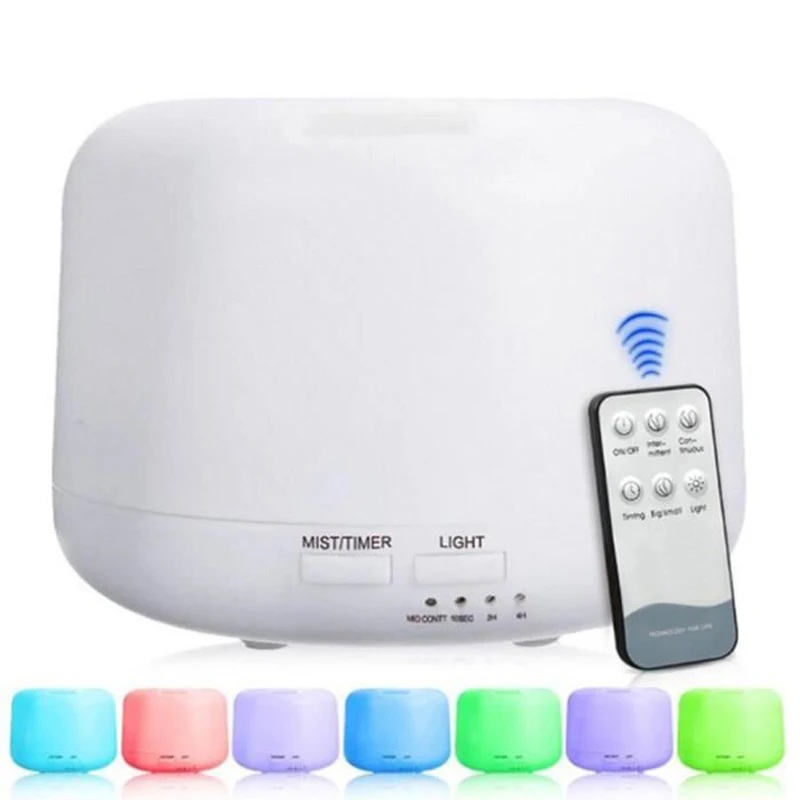 

ELOOLE 300ML Humidifier Remote Control Aroma Essential Oil Diffuser Aromatherapy Atomizer 7 Color LED Ultrasonic Air Purifier