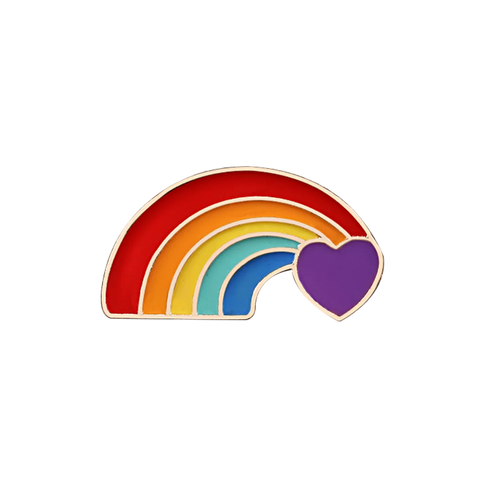 Унисекс Броши Радужный Флаг овец сердце пигментный Инструмент эмаль на булавке на Для женщин мужские джинсовые куртки штырь отворотом гей лесби бижутерия - Окраска металла: Rainbow