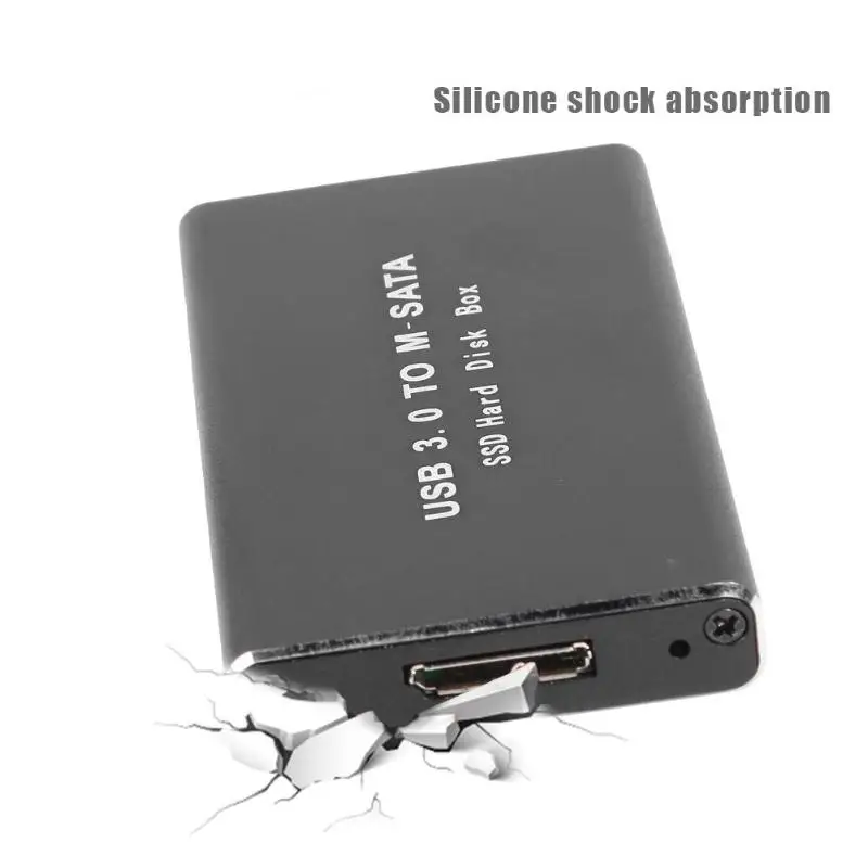 Vktech Мини SSD жесткий диск чехол USB3.0 к mSATA адаптер для жесткого диска корпус из алюминиевого сплава внешний жесткий диск чехол Прямая поставка Горячая
